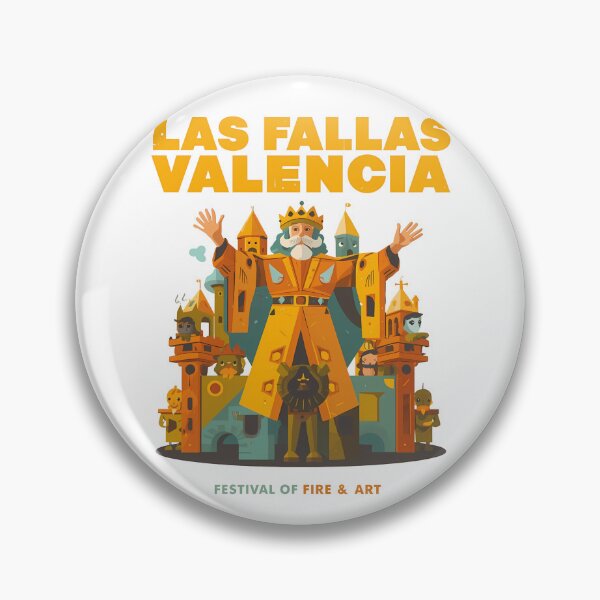 Item preview, Las Fallas Valencia Festival Del Fuego Arte Satírico Retro designed and sold by LoliDesignShop.