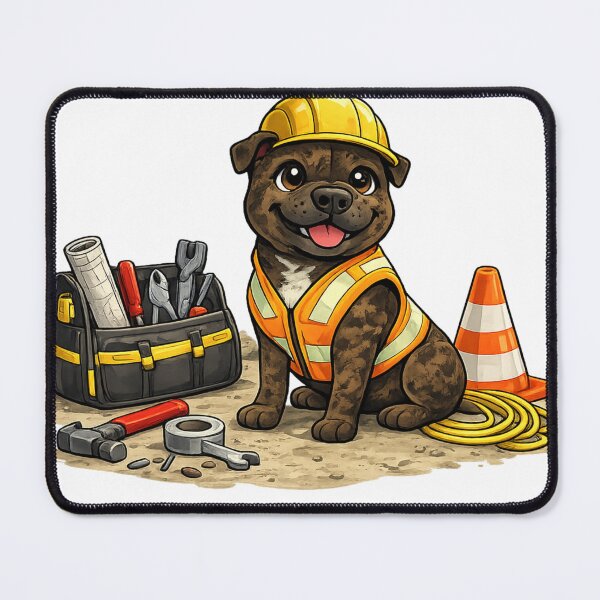 Item preview, Tradie Staffy designed and sold by ErinJain.