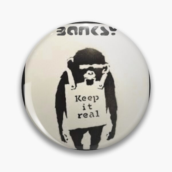 Item preview, Banksy Keep It Real Chimp Honesty Over Greed designed and sold by Kaibosh21.
