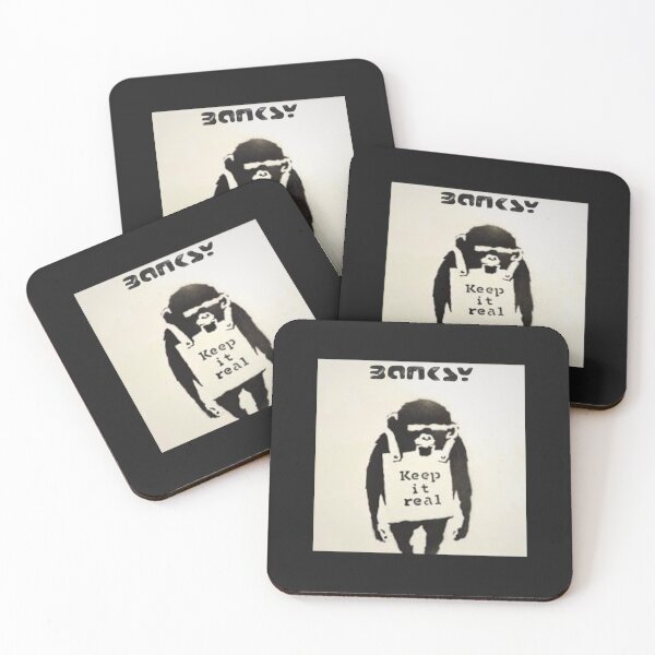 Item preview, Banksy Keep It Real Chimp Honesty Over Greed designed and sold by Kaibosh21.