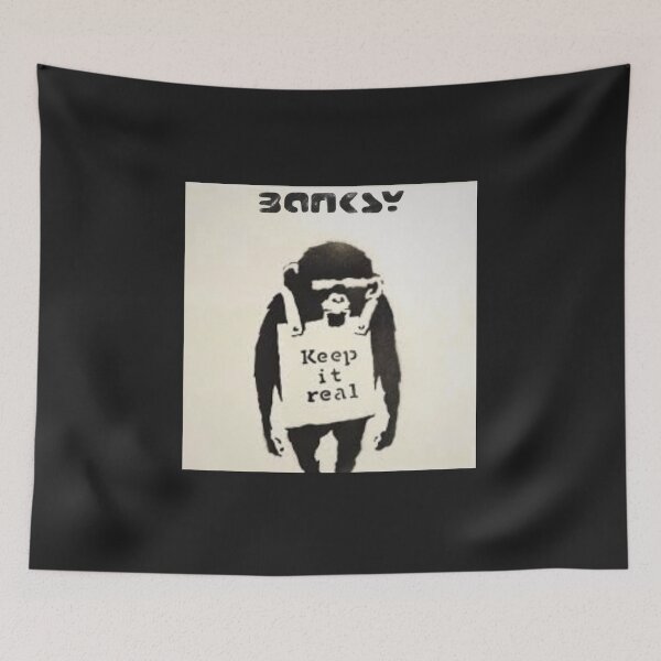 Item preview, Banksy Keep It Real Chimp Honesty Over Greed designed and sold by Kaibosh21.