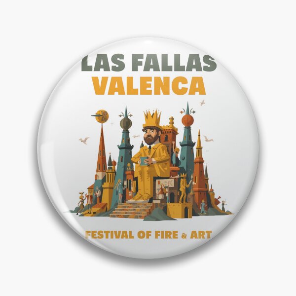 Item preview, Rey de dibujos animados Las Fallas Arte retro geométrico de los años 60 designed and sold by LoliDesignShop.