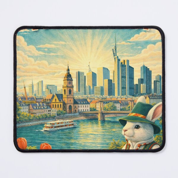 Item preview, Happy Easter Greeting Card Frankfurt 2026 – Retro Vintage City Easter Card designed and sold by Earth Celebration Designs.