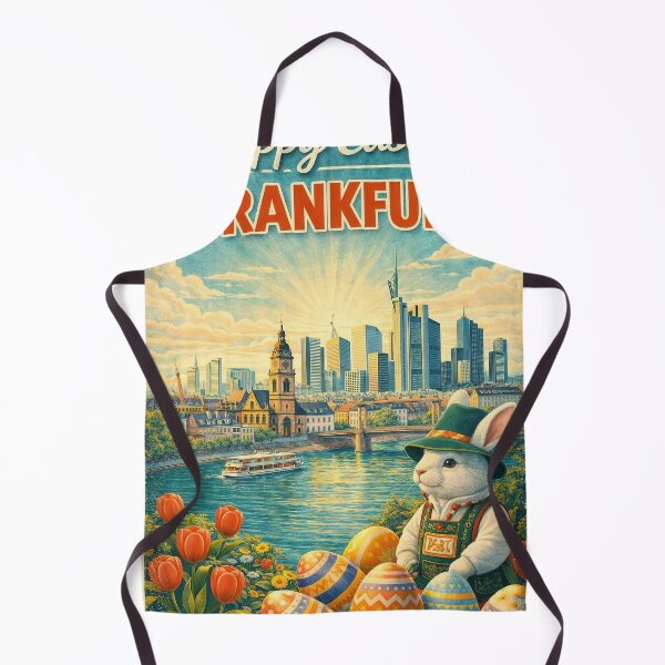 Item preview, Happy Easter Greeting Card Frankfurt 2026 – Retro Vintage City Easter Card designed and sold by Earth Celebration Designs.