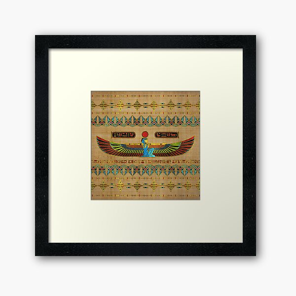 Item preview, Egyptian Goddess Isis Ornament on papyrus  designed and sold by Nartissima.
