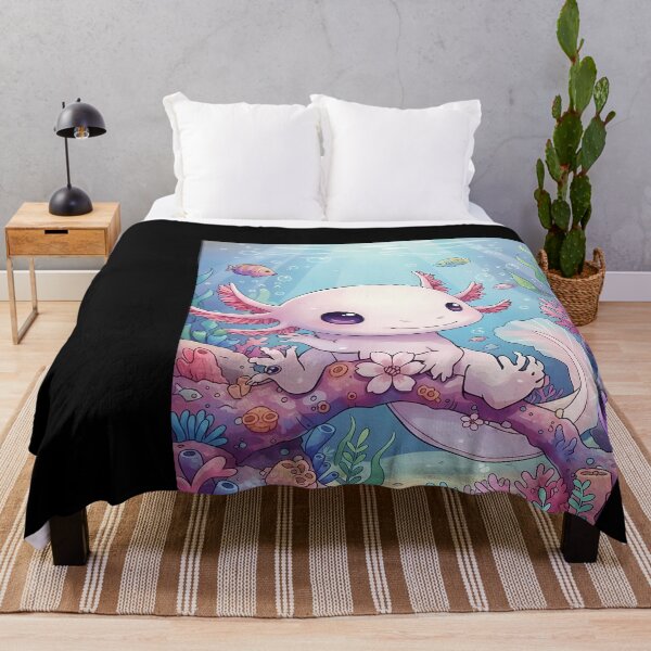 Item preview, Cute Axolotl Underwater Scene designed and sold by martinbrochard.