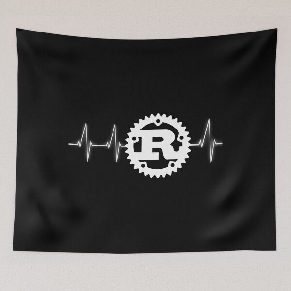 Item preview, Rust Programming Logo Heartbeat Design Design designed and sold by itscanniest.