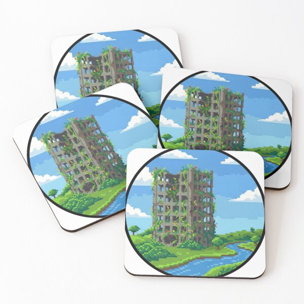 Item preview, Overgrown Nature Skyscraper Pixel Art designed and sold by PearlArtss.
