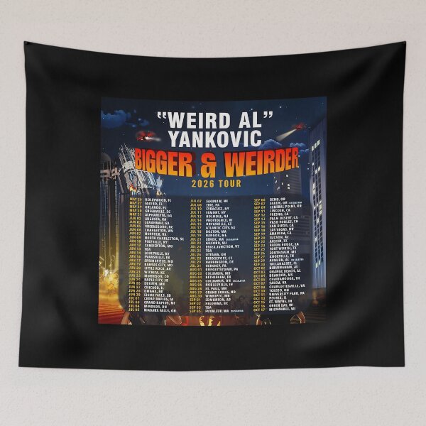 Item preview, Bigger Weirder yankovic weird al Tour 2026 designed and sold by Zinoxpro.