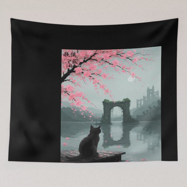 Item preview, Black Cat by Cherry Blossoms and Ruins designed and sold by martinbrochard.