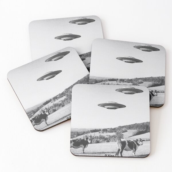 Item preview, Rural idyll with cows and a UFO designed and sold by O'King.