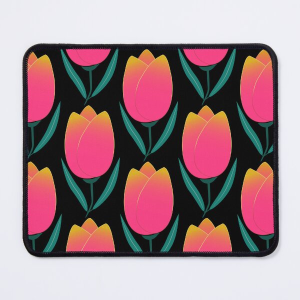 Item preview, Pink and yellow tulip with green leaves, Beautiful Spring flower designed and sold by Caterina@.