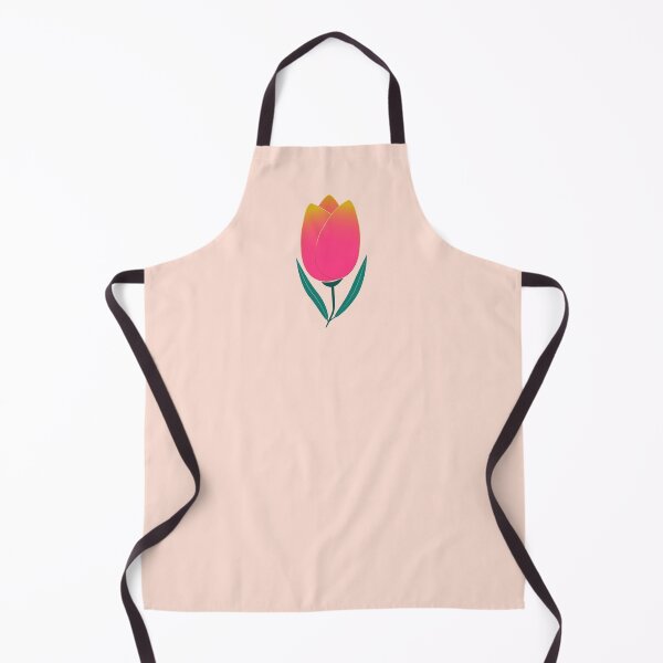 Item preview, Pink and yellow tulip with green leaves, Beautiful Spring flower designed and sold by Caterina@.