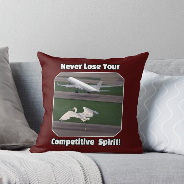 Item preview, Never lose your competitive spirit - picture with a crane competing with a plane designed and sold by PunArtistry.