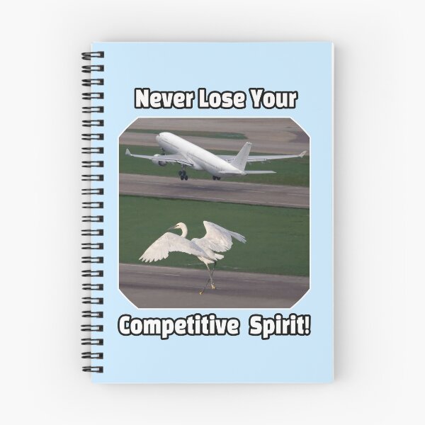 Item preview, Never lose your competitive spirit - picture with a crane competing with a plane designed and sold by PunArtistry.