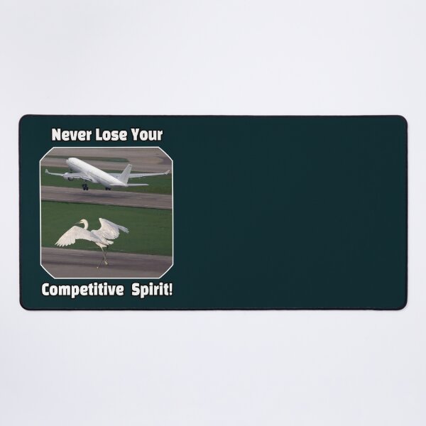 Item preview, Never lose your competitive spirit - picture with a crane competing with a plane designed and sold by PunArtistry.