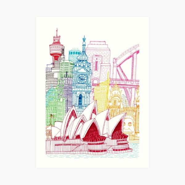 Sydney Towers Art Print