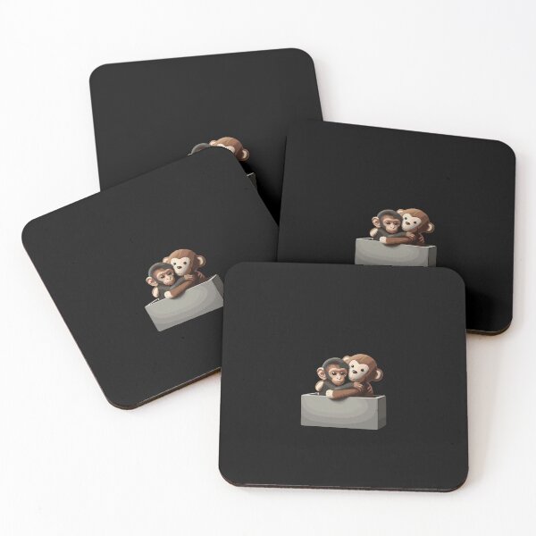 Item preview, Cute Primates Hiding in a Box Friendship designed and sold by PopStars1993.