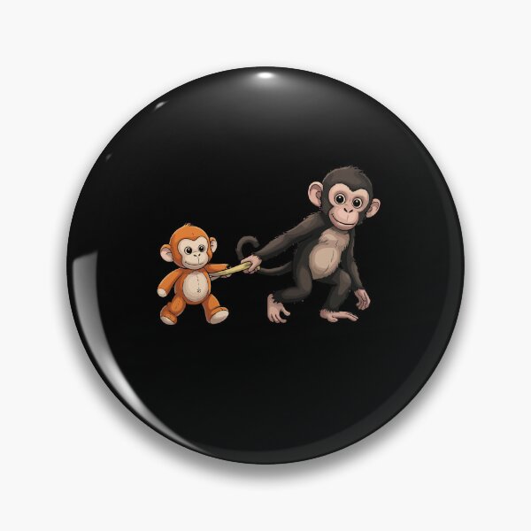 Item preview, Cute Baby Monkey and Orange Companion Friendship designed and sold by PopStars1993.