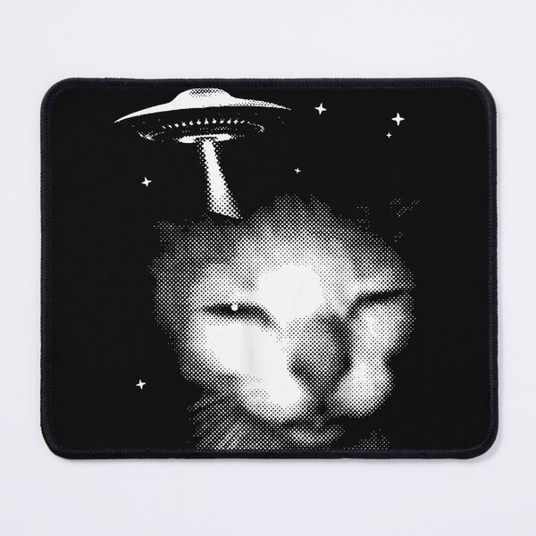 Item preview, Retro Halftone UFO Cat Abduction Aesthetic Sci-Fi Grunge Streetwear Art designed and sold by Serene woods.