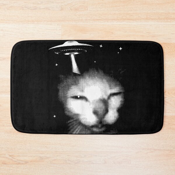 Item preview, Retro Halftone UFO Cat Abduction Aesthetic Sci-Fi Grunge Streetwear Art designed and sold by Serene woods.