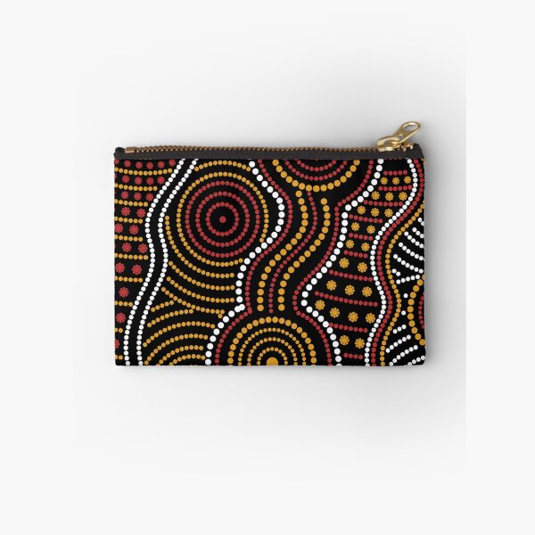 Item preview, Aboriginal Dot Painting Waterhole Red And Yellow designed and sold by AboriginalartVI.