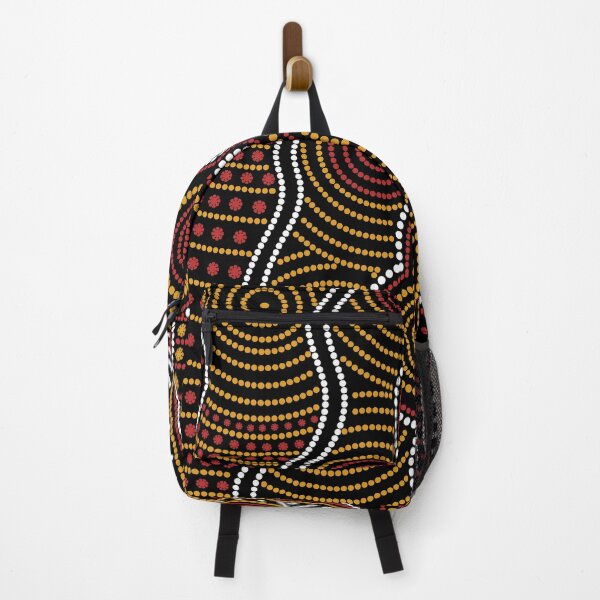 Item preview, Aboriginal Dot Painting Waterhole Red And Yellow designed and sold by AboriginalartVI.