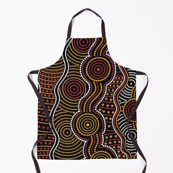Item preview, Aboriginal Dot Painting Waterhole Red And Yellow designed and sold by AboriginalartVI.