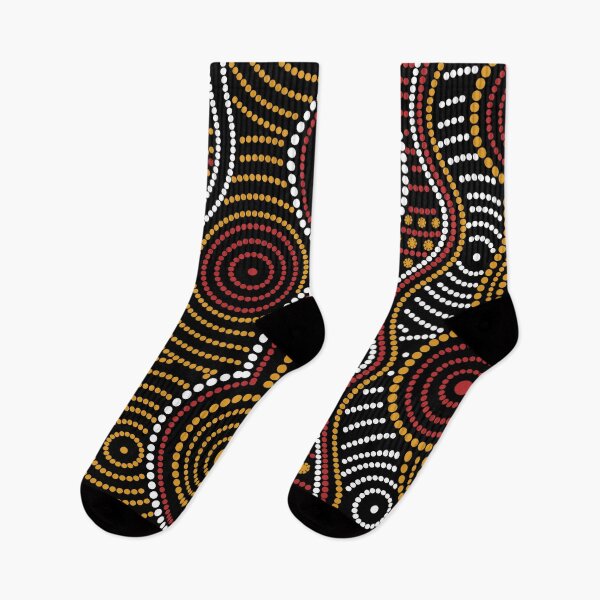 Item preview, Aboriginal Dot Painting Waterhole Red And Yellow designed and sold by AboriginalartVI.