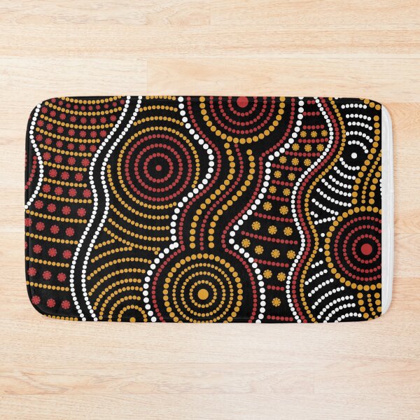 Item preview, Aboriginal Dot Painting Waterhole Red And Yellow designed and sold by AboriginalartVI.