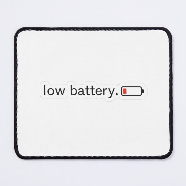 Item preview, Low Battery Minimalist Sticker – Introvert Mood Aesthetic Typography designed and sold by Talkdesign.