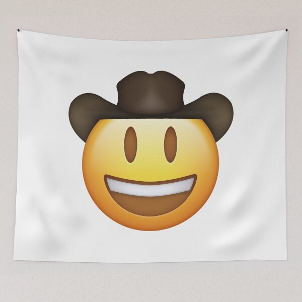 Item preview, Giddy Up! Vibrant Cowboy Smile Emoji Art designed and sold by Tom-Riley.