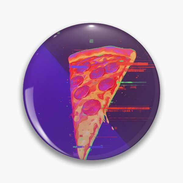 Item preview, Neon Glitch Pepperoni Slice Art designed and sold by Christian Weiss.