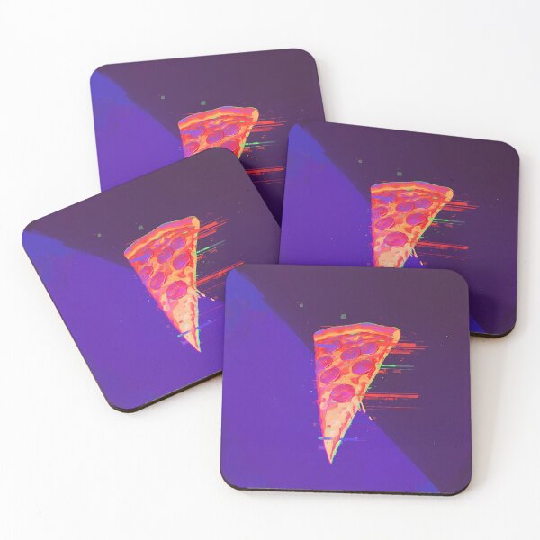 Item preview, Neon Glitch Pepperoni Slice Art designed and sold by Christian Weiss.