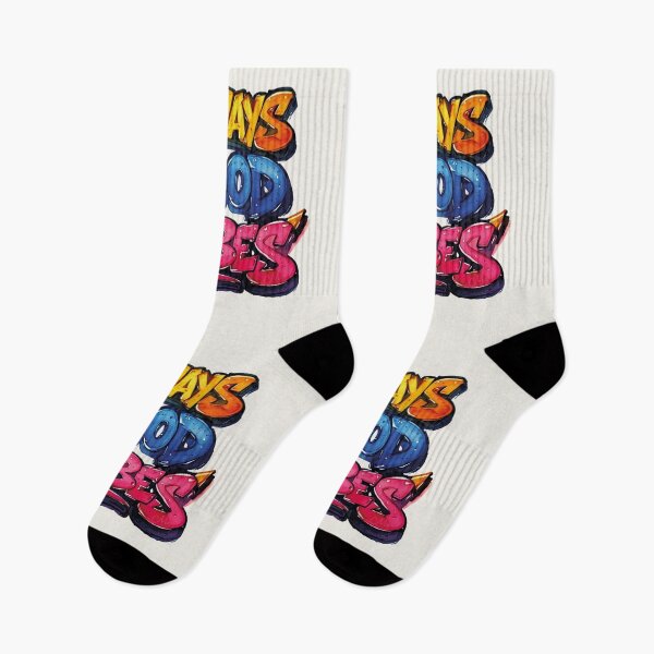 Item preview, Always Good Vibes Watercolor Graffiti Typography designed and sold by MoxisWatercolor.