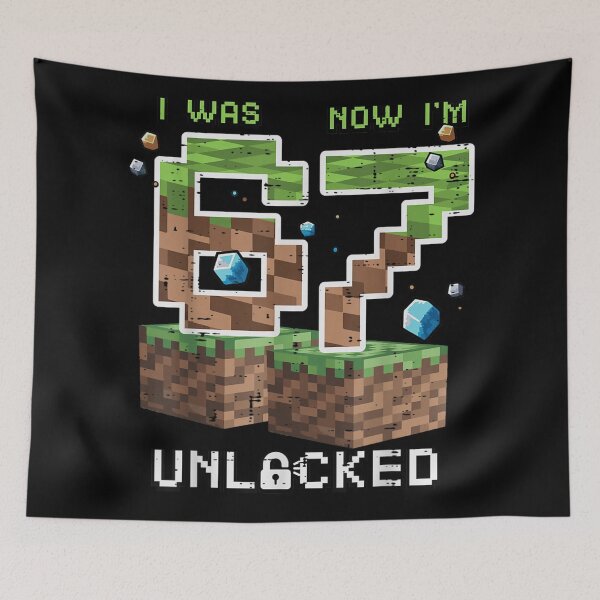 Item preview, I Was 5 Now I am 6 Unlocked Minecraft Birthday Boy designed and sold by Serene woods.