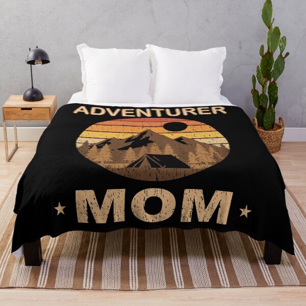 Item preview, Adventurer Mom Retro Camping Mountain Sunset Hiking Outdoor Nature Lover designed and sold by Jt41.
