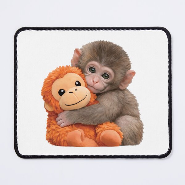 Item preview, Viral Baby Monkey, Cute Punch the Monkey, Famous Zoo Monkey, Cute Monkey Holding Plush Toy, Monkey Punch Baby designed and sold by Kovav.