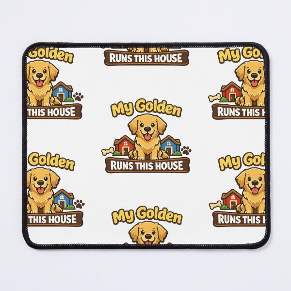 Item preview, My Golden Runs This House Golden Retriever Gift designed and sold by WildVista.