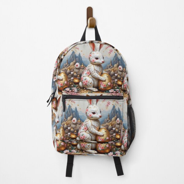 Artikelvorschau, Osterhase aus Porzellan mit Eiern, Osterdeko, Tier-Wanddeko, Kinderzimmerdekoration, Oster-Bastelideen entworfen und verkauft von Coolparrotgirl.