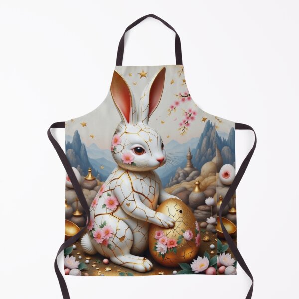 Artikelvorschau, Osterhase aus Porzellan mit Eiern, Osterdeko, Tier-Wanddeko, Kinderzimmerdekoration, Oster-Bastelideen entworfen und verkauft von Coolparrotgirl.