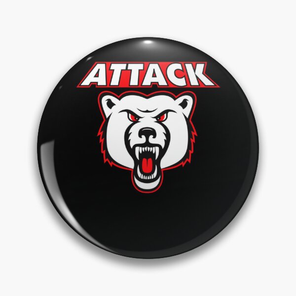 Item preview, The Attack Sports Team Logo - Mean Growling Bear Graphic  designed and sold by ichourshop.