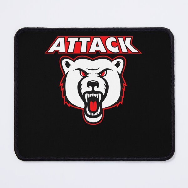 Item preview, The Attack Sports Team Logo - Mean Growling Bear Graphic designed and sold by ichourshop.