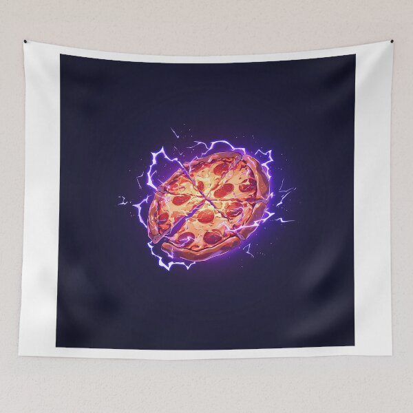 Item preview, Neon Shockwave Pepperoni Pizza designed and sold by Christian Weiss.