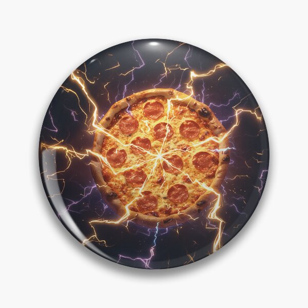 Item preview, Thunderstorm Powered Pizza Slice designed and sold by Christian Weiss.
