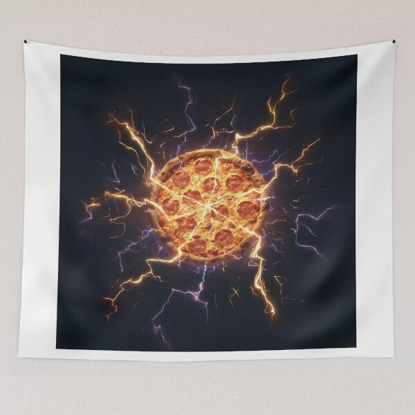 Item preview, Thunderstorm Powered Pizza Slice designed and sold by Christian Weiss.