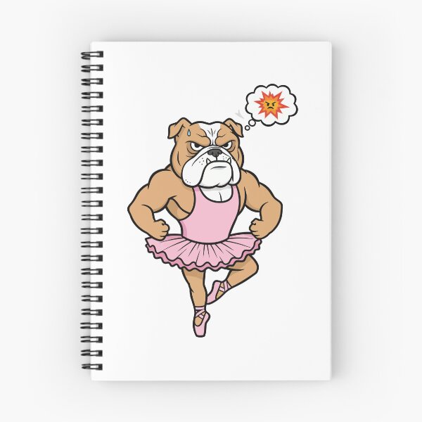 Item preview, Angry Muscular Bulldog Ballerina in Pink Tutu designed and sold by mkilpt.