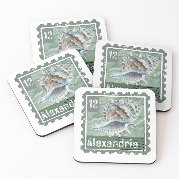 Item preview, Alexandria seashell stamp designed and sold by Ayagamea.