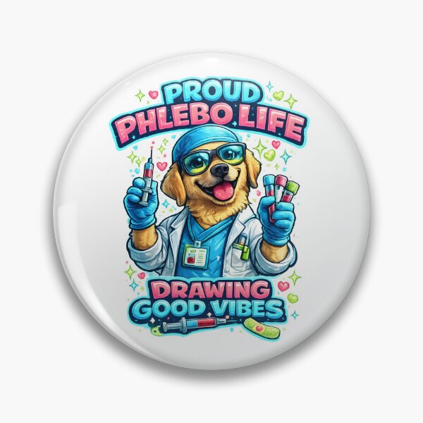 Item preview, Proud Phlebo Life Drawing Good Vibes – Cute Dog Phlebotomist Design designed and sold by ClinicalHubs.