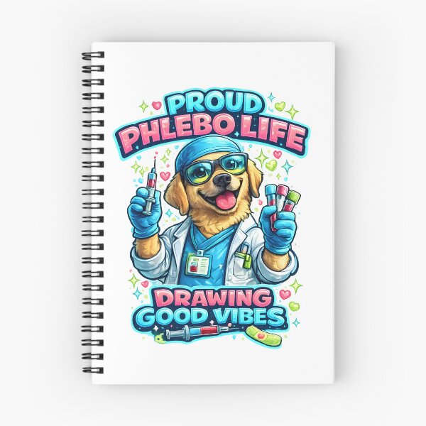 Item preview, Proud Phlebo Life Drawing Good Vibes – Cute Dog Phlebotomist Design designed and sold by ClinicalHubs.